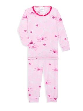 Esme - Pink Pearl Heart Pajama Set  Made in USA sz 7